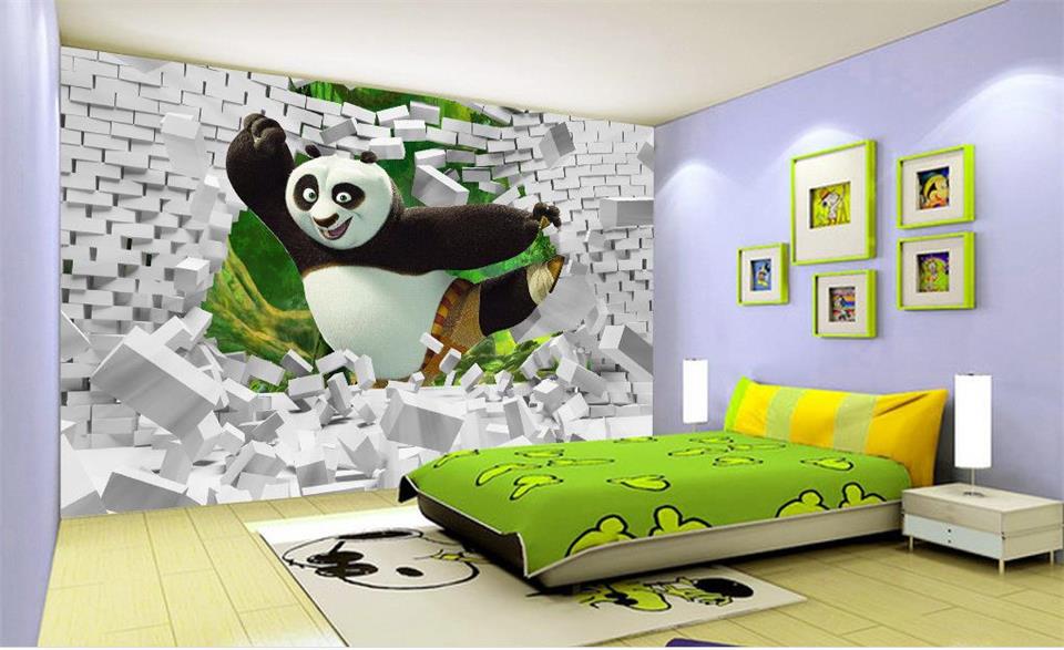 Lukisan Dinding Kamar Panda - HD Wallpaper 
