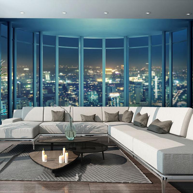 Wall 3d Mural City - HD Wallpaper 