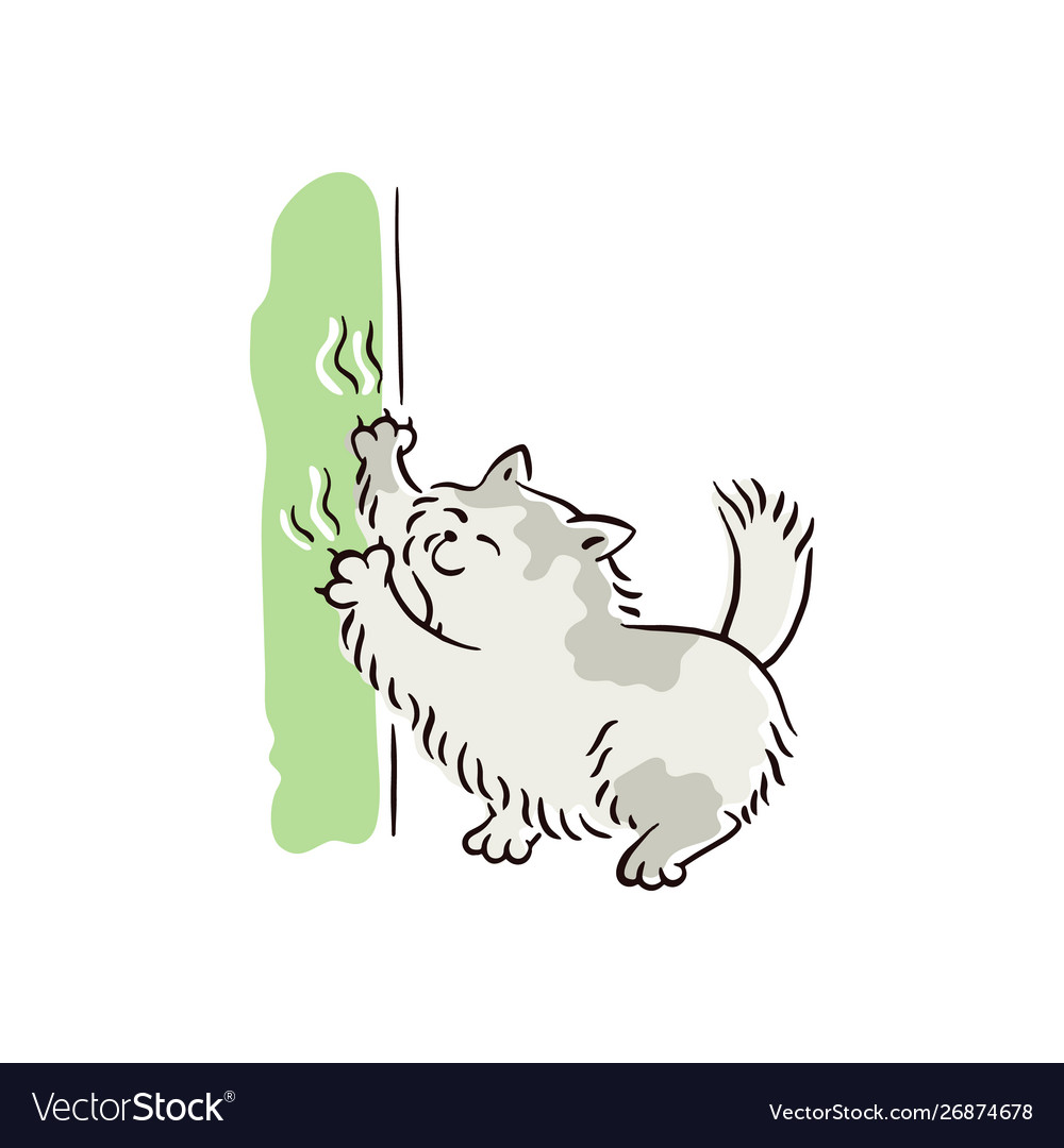 Cartoon Cats Scratching Furniture - HD Wallpaper 