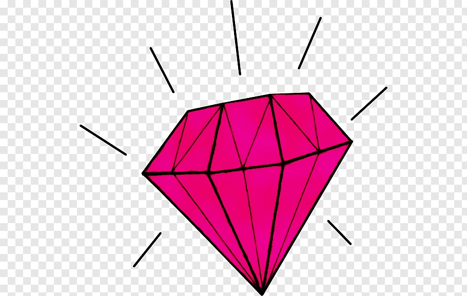 Watercolor Drawing, Paint, Wet Ink, Pink Diamond, Desktop - Diamante Dibujo Rosa - HD Wallpaper 