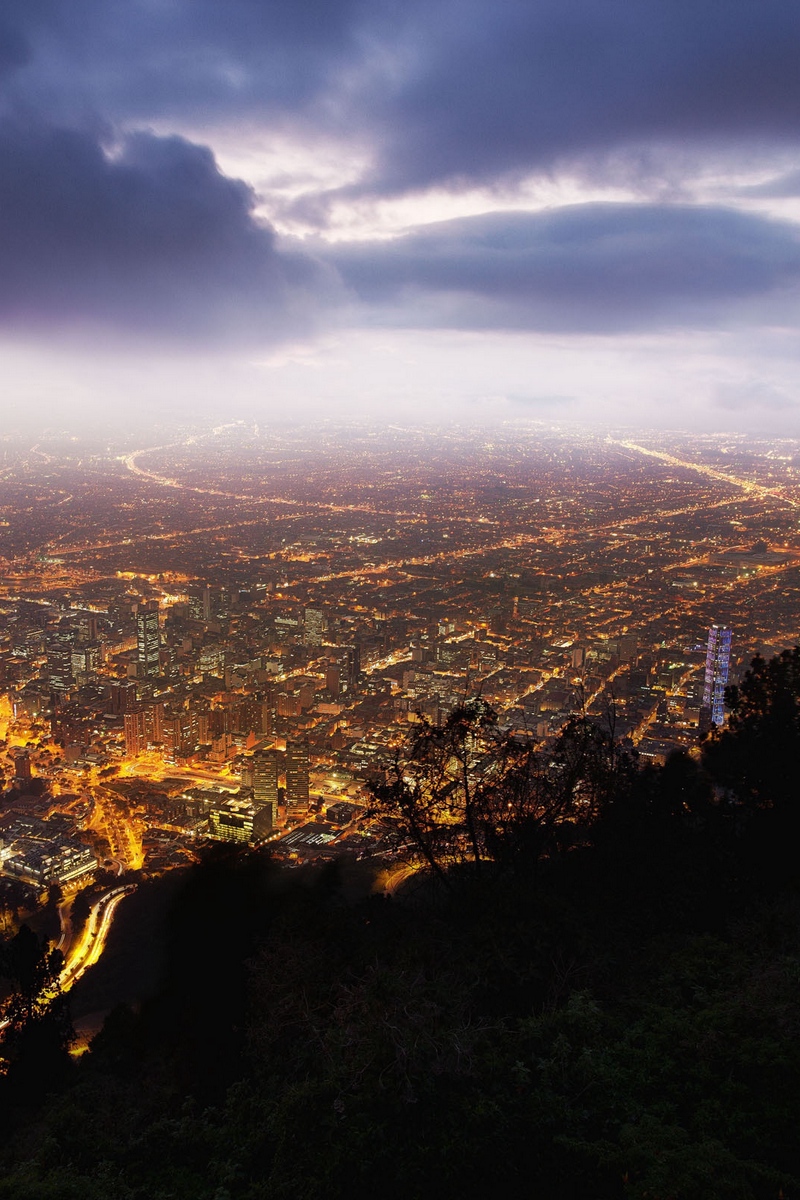 Wallpaper Bogota, Colombia, Night, View From The Top - Colombia Wallpaper Iphone - HD Wallpaper 