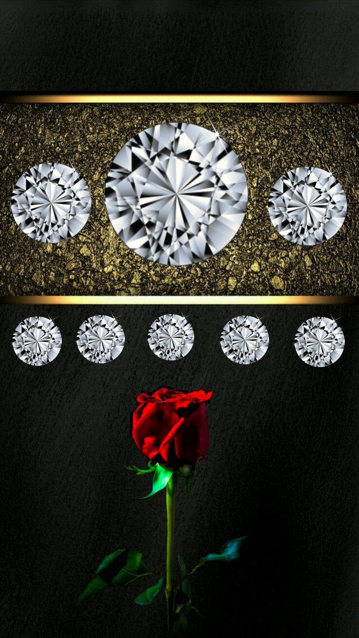 Diamond Wallpaper Rose - HD Wallpaper 