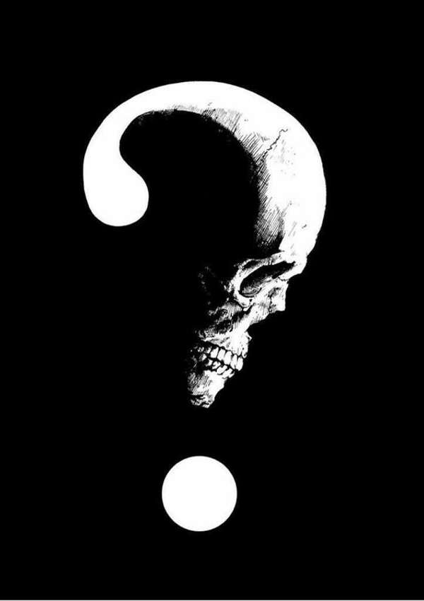 Question Mark Skull - HD Wallpaper 