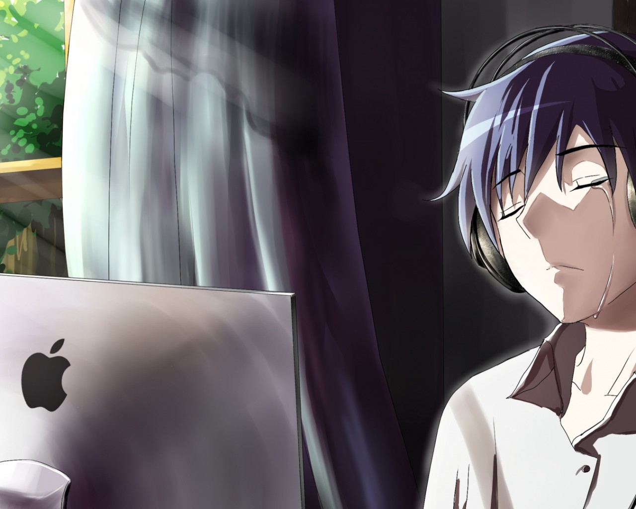 Anime Boy Crying Hd - HD Wallpaper 