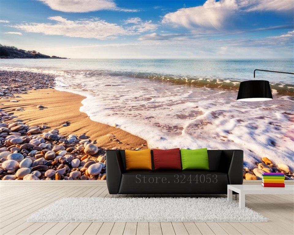 Tide Coming In On Pebble Beach - HD Wallpaper 