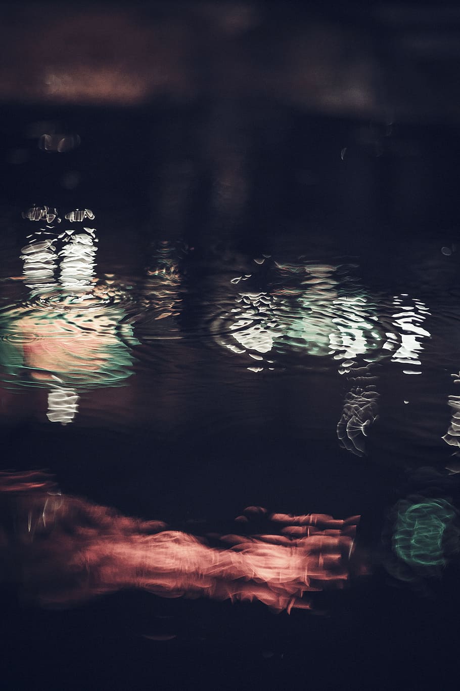Water, Drop, Rain, Reflection, Dark, Night, Rippled, - Say Less Do More Wallpalper Phone - HD Wallpaper 