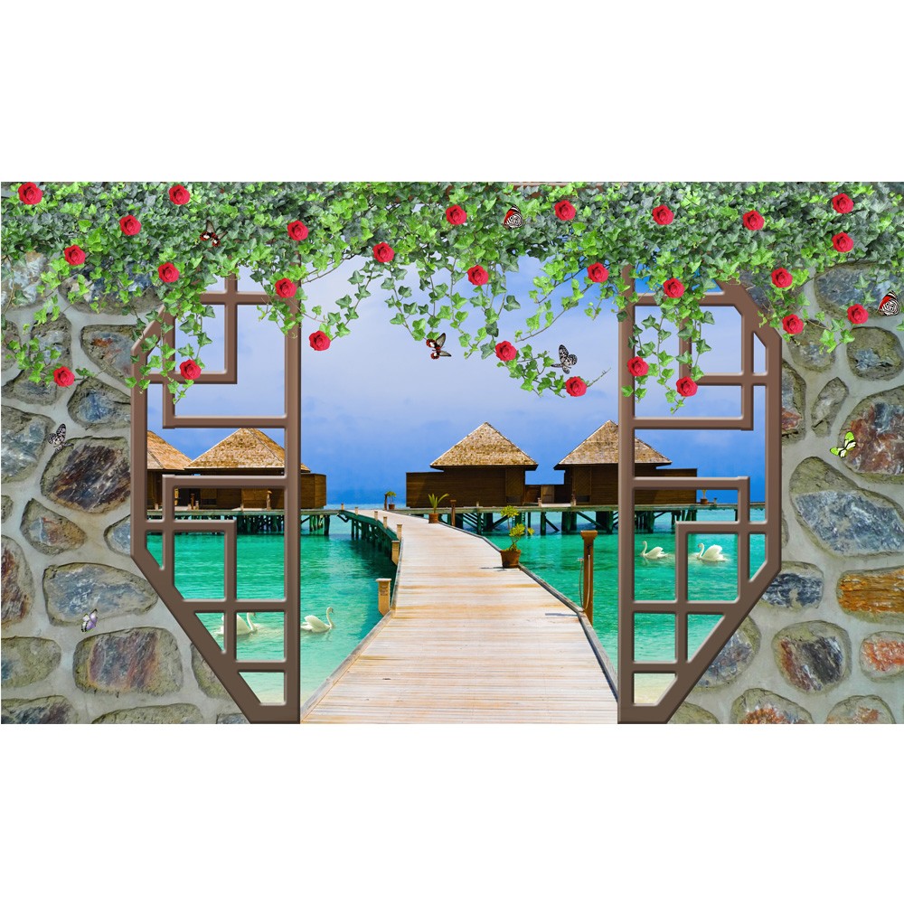Full Hd Wallpapers 1080p Interior 3d Wallpaper Price - Wall Murals Outside Beach - HD Wallpaper 
