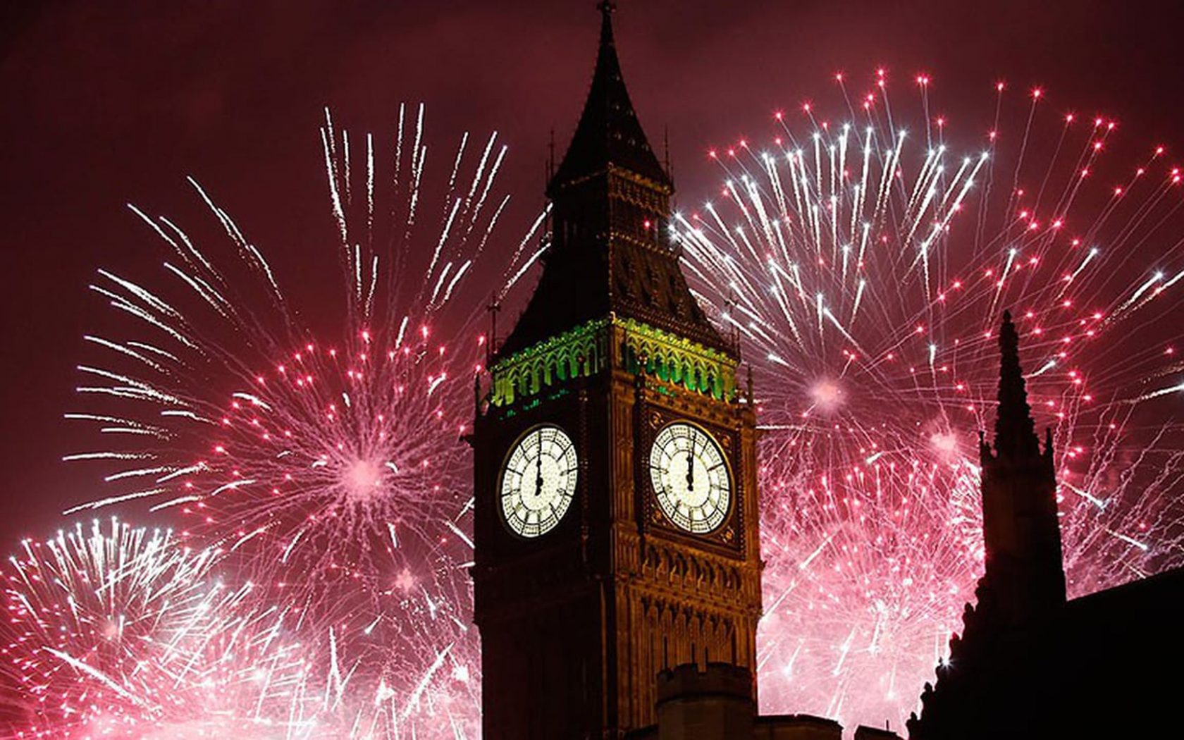 2018 London New Year Fireworks - HD Wallpaper 