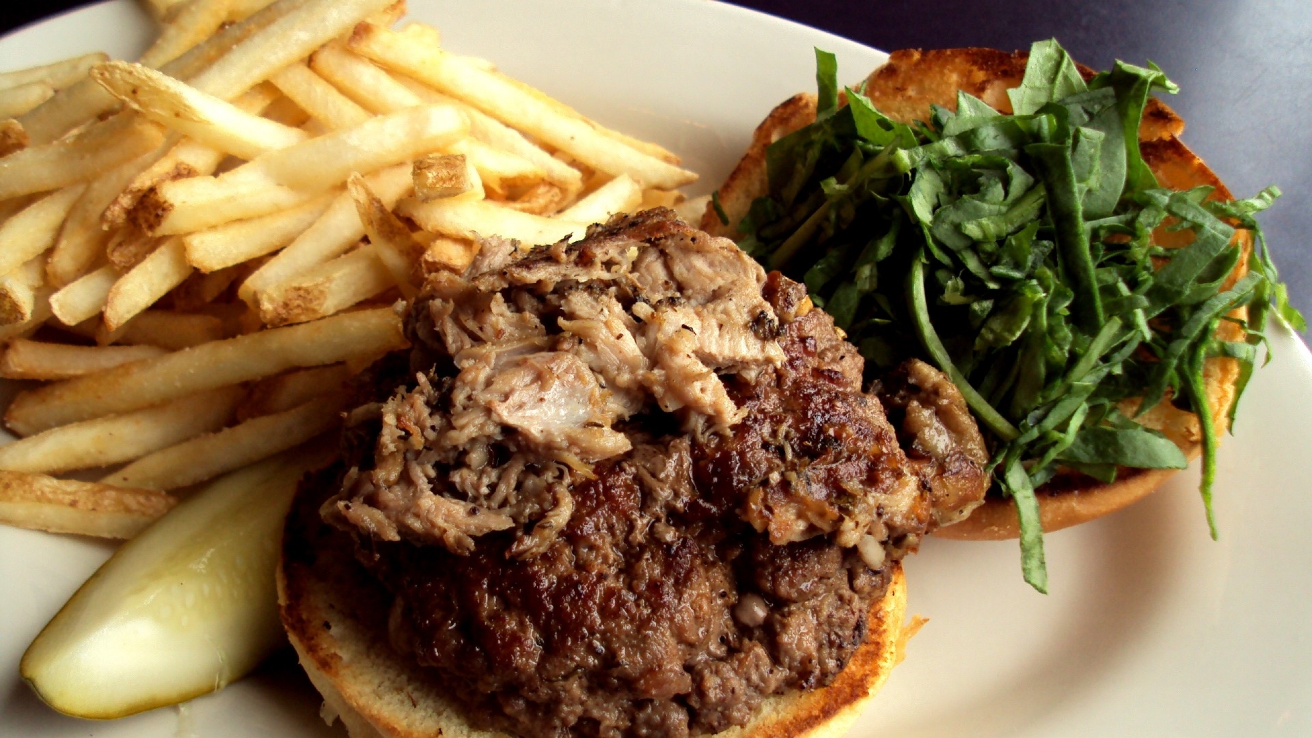 Food French Fries Hamburgers - Today Special Food - HD Wallpaper 