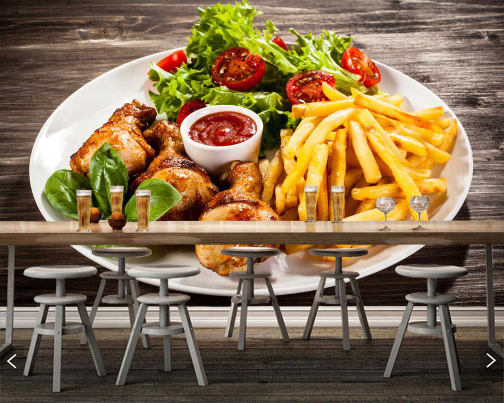 Chicken And Chips 3d - HD Wallpaper 
