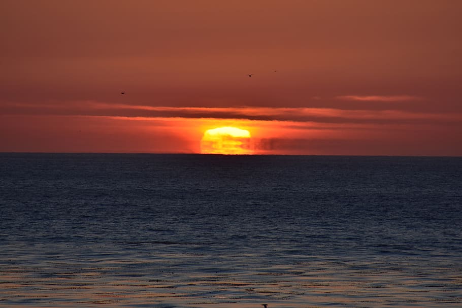 Central Coast, Sunset, Pacific, Cambria, Sky, Sea, - Sunset - HD Wallpaper 