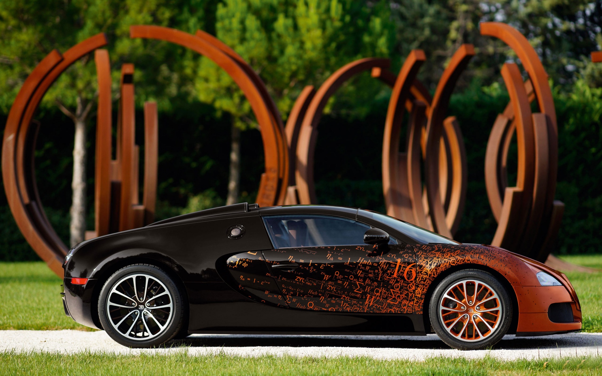 Download Bugatti Veyron Quirky Car Hdwallpaper - Bernar Venet Bugatti Veyron - HD Wallpaper 