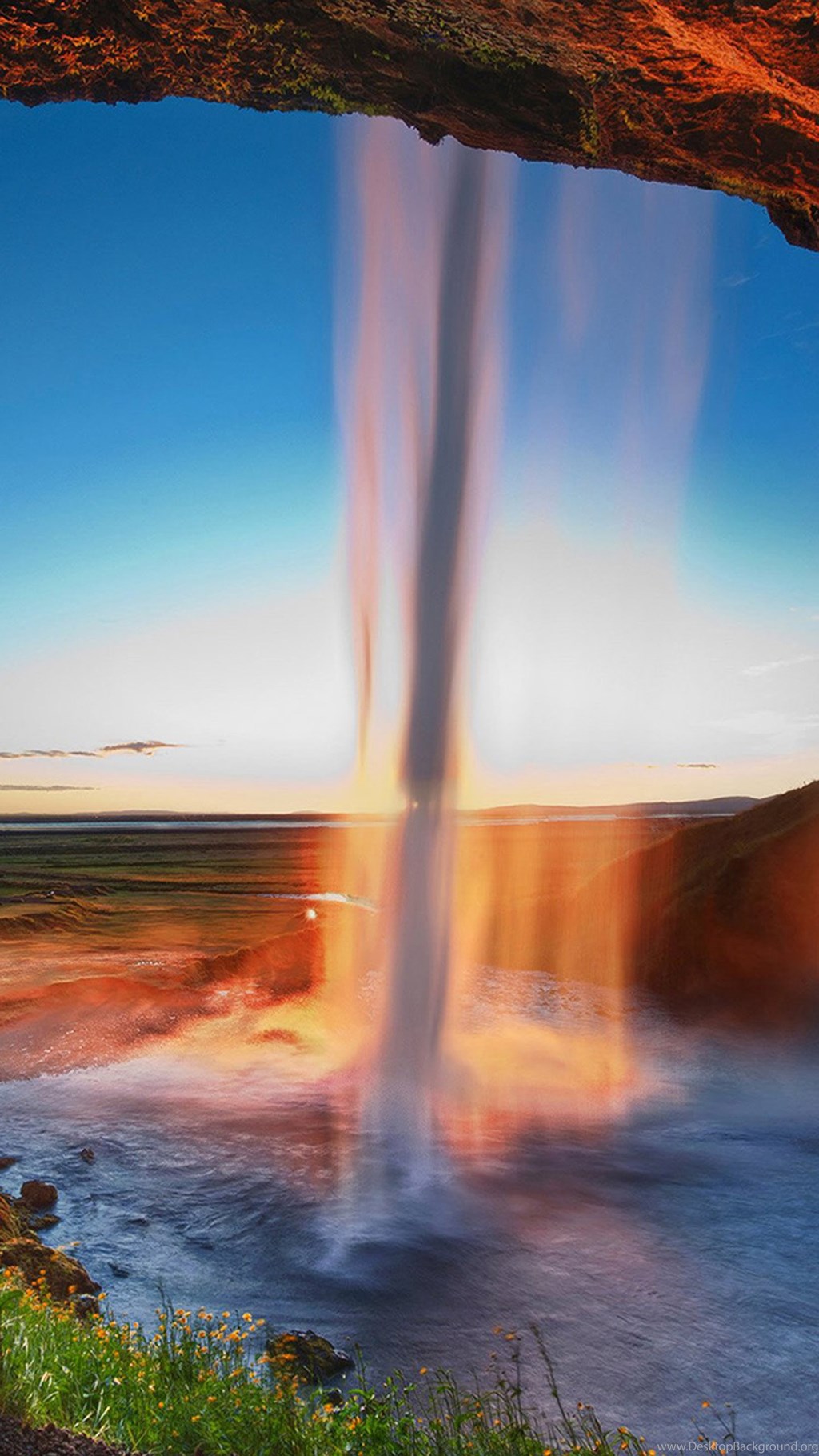 Wallpaper For Galaxy Note 5-274lq6z - Iceland Waterfall At Night - HD Wallpaper 
