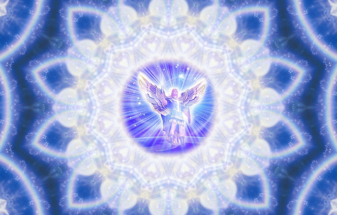 Photo Wallpaper Abstraction, Lights, Background, Pattern, - Dia Do Arcanjo Miguel - HD Wallpaper 