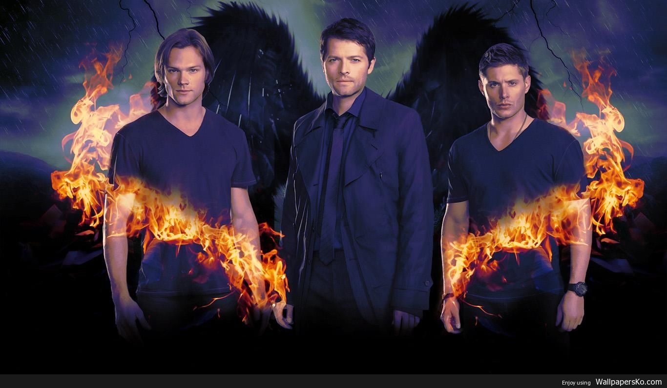 Cw Supernatural Wallpaper - Supernatural Dean Sam And Castiel - HD Wallpaper 
