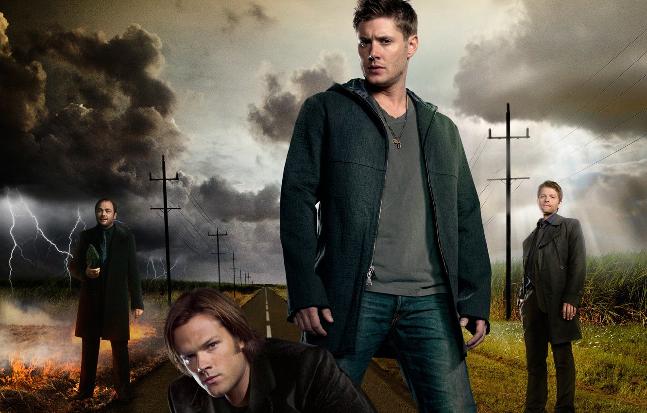 Photo Wallpaper Supernatural, Jensen Ackles, Supernatural, - Supernatural Dean Sam Castiel - HD Wallpaper 
