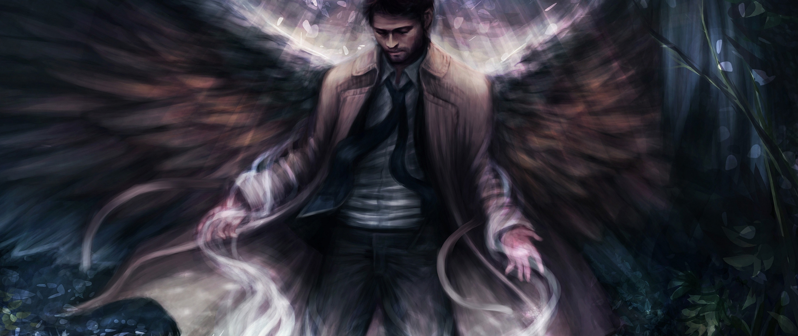 Angel, Castiel, Supernatural, Fantasy, Artwork, Wallpaper - Supernatural Wallpaper For Tablet - HD Wallpaper 