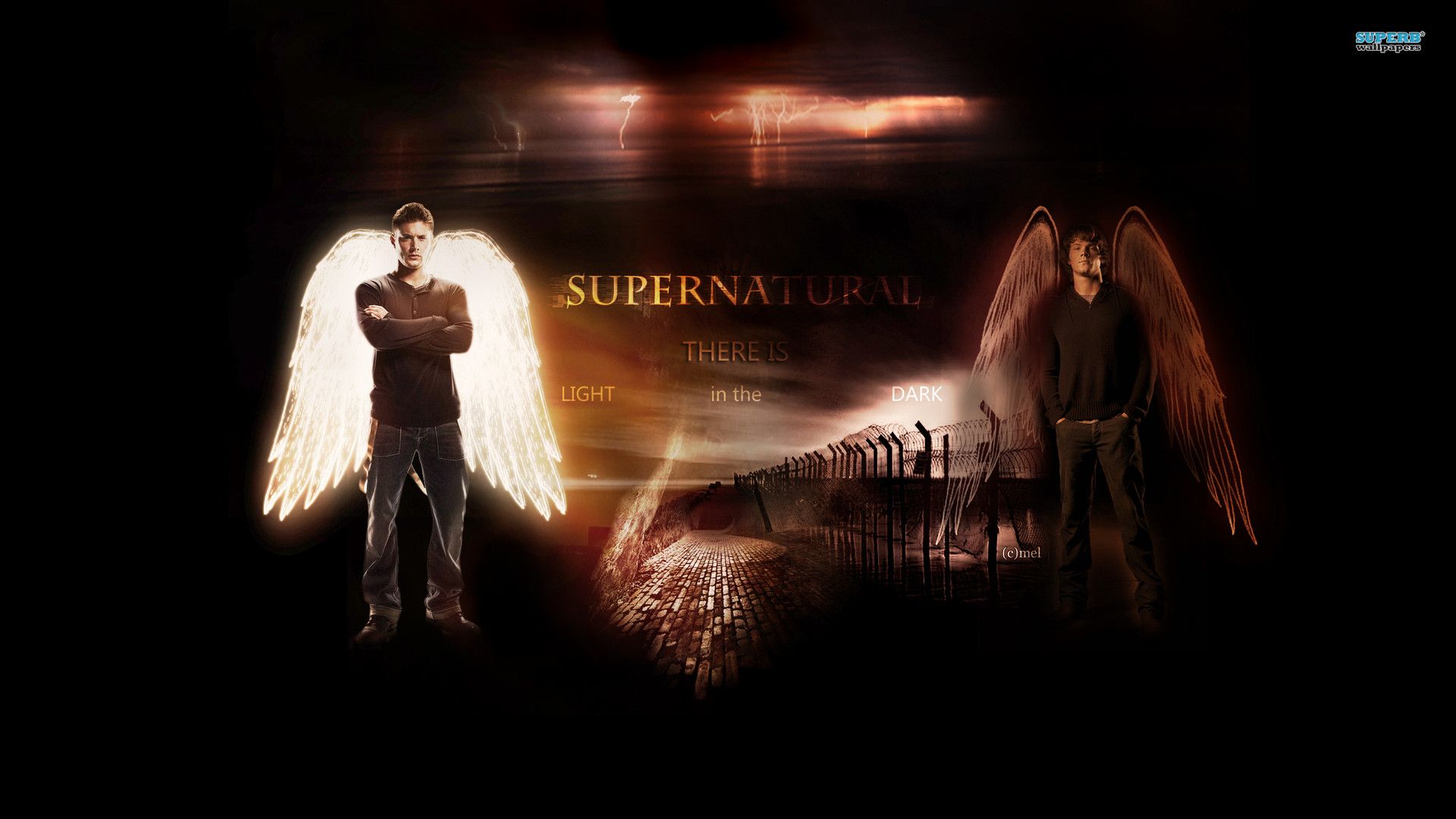 Cute Supernatural Wallpapers Px, - Sam And Dean With Wings - HD Wallpaper 