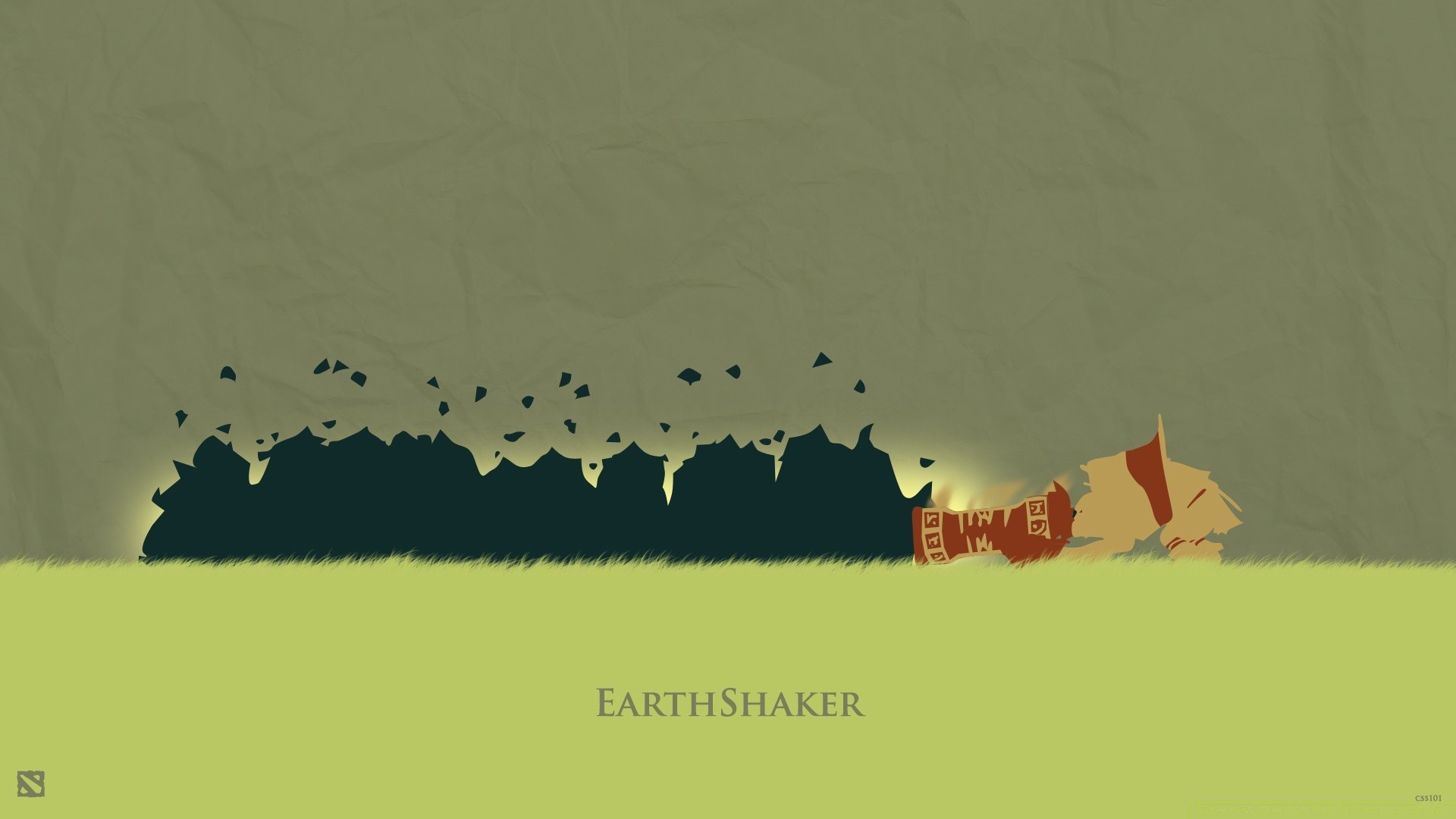 Dota Desktop Illustration Vector Silhouette Abstract - Dota 2 Silhouette Earthshaker - HD Wallpaper 