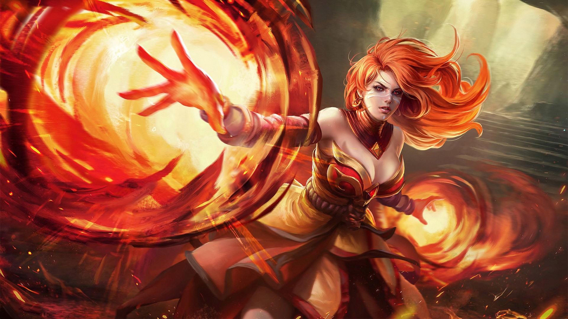 Lina In Dota 2 - HD Wallpaper 