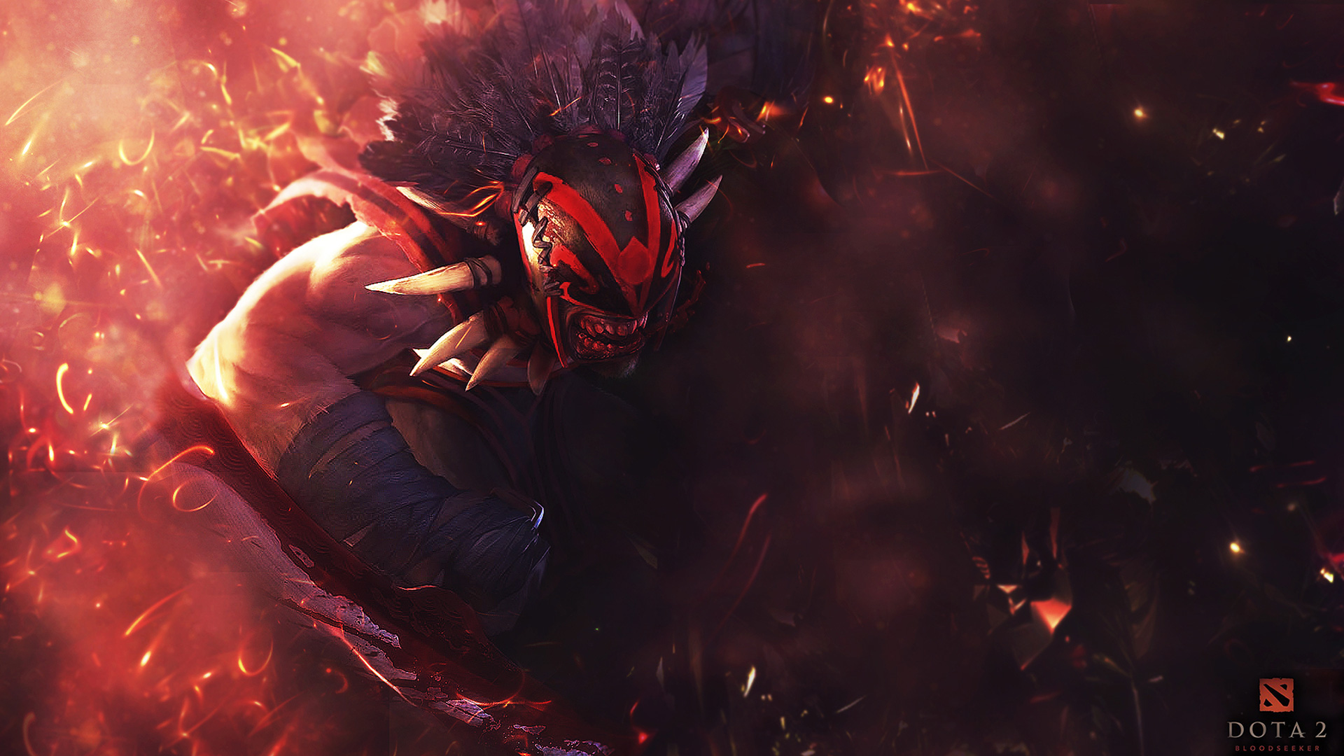 Huskar Wallpaper - Dota 2 Wallpaper Bloodseeker - HD Wallpaper 