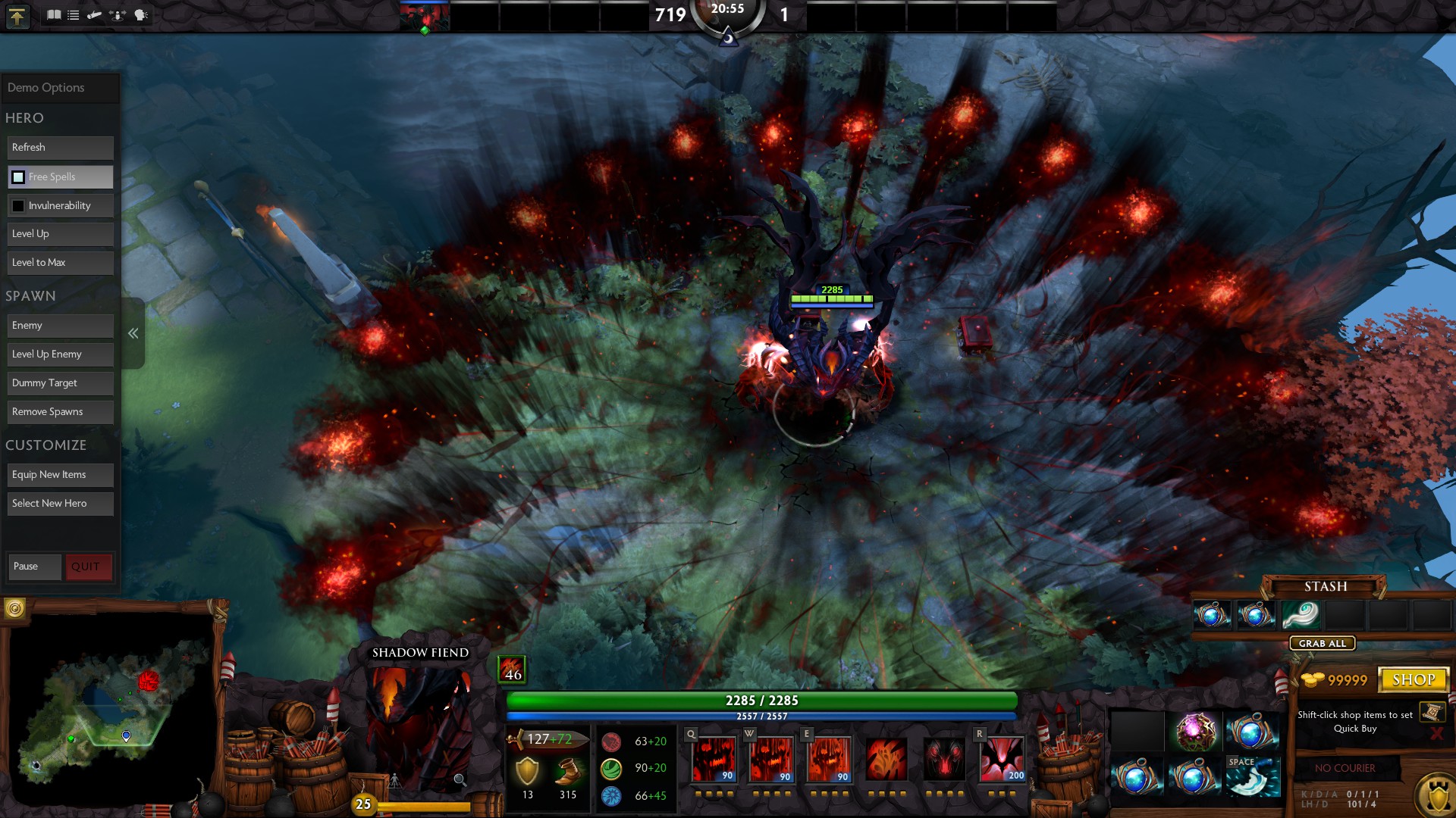 Shadow Fiend In Game - HD Wallpaper 