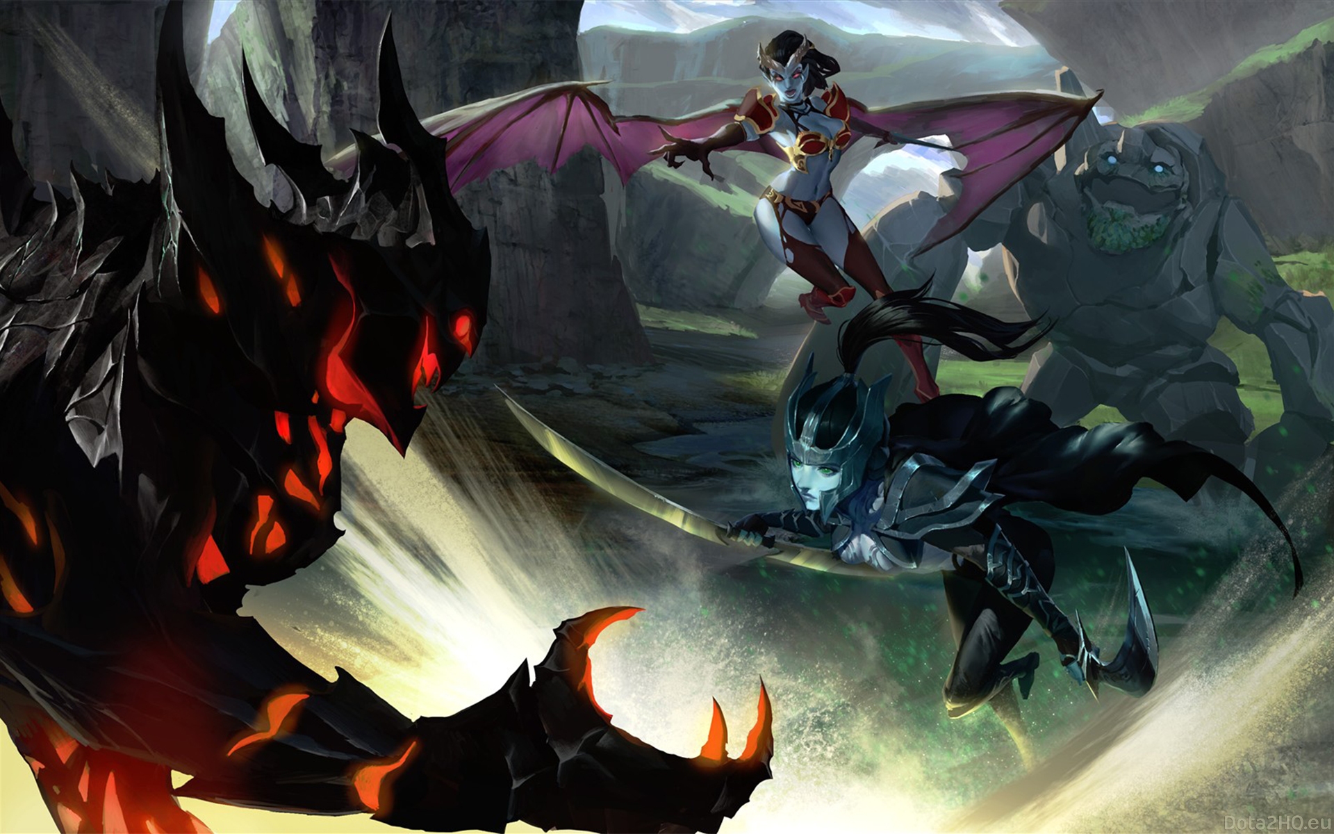 Shadow Fiend Dota 2 Hero Hd - HD Wallpaper 