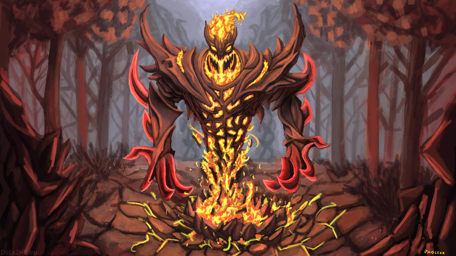 Shadow Fiend Dota 2 Art - HD Wallpaper 