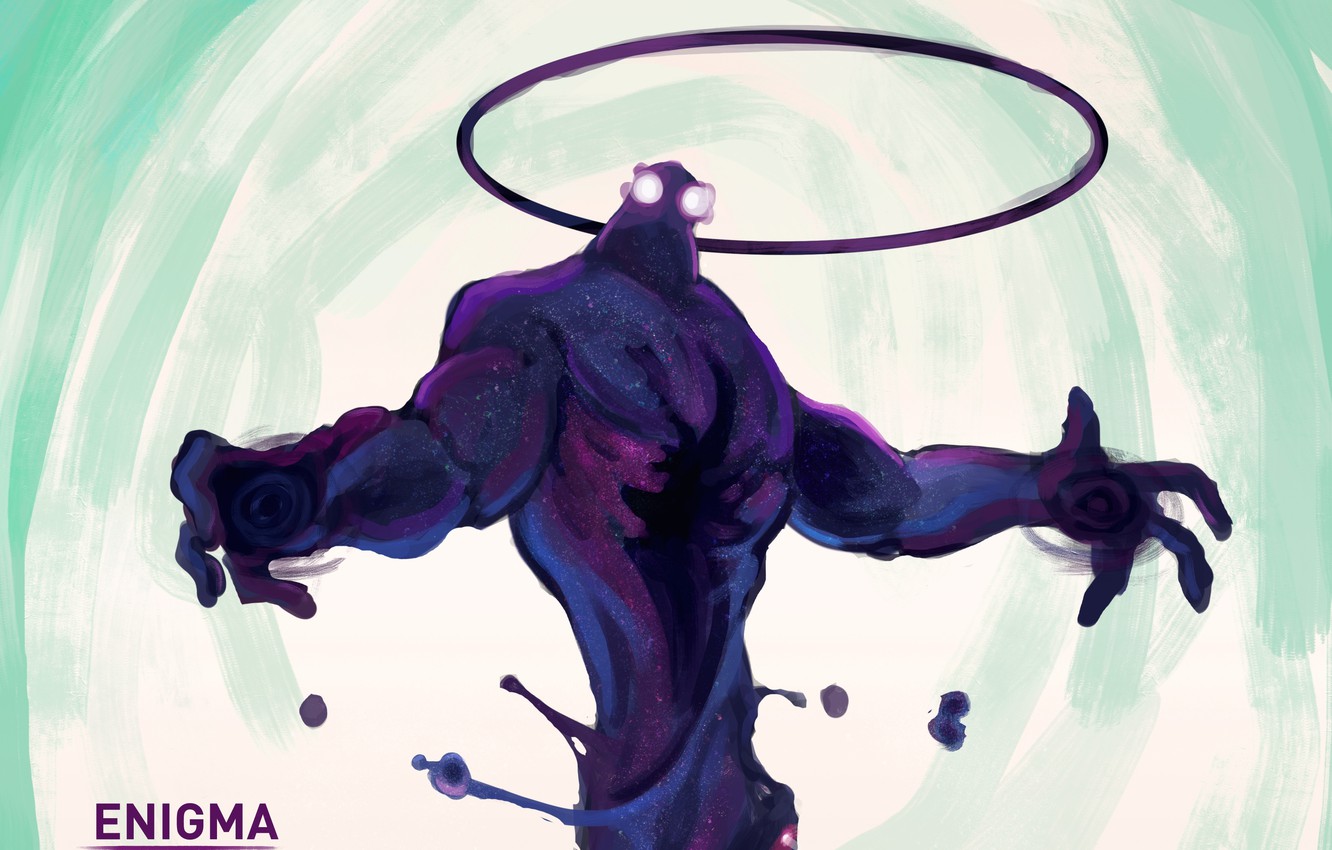 Photo Wallpaper Being, Art, Dota 2, Enigma, Wingbuffet - Dota 2 Enigma Drawing - HD Wallpaper 