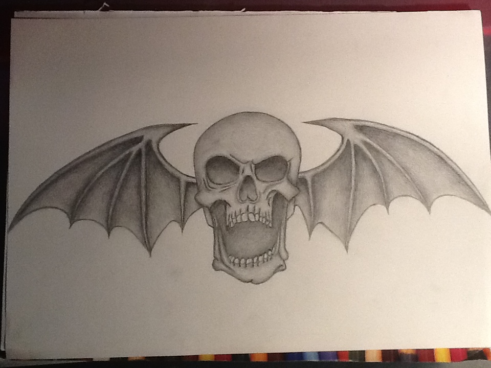 A7x Deathbat Drawing By Captainobviousz - Avenged Sevenfold Deathbat Drawing - HD Wallpaper 