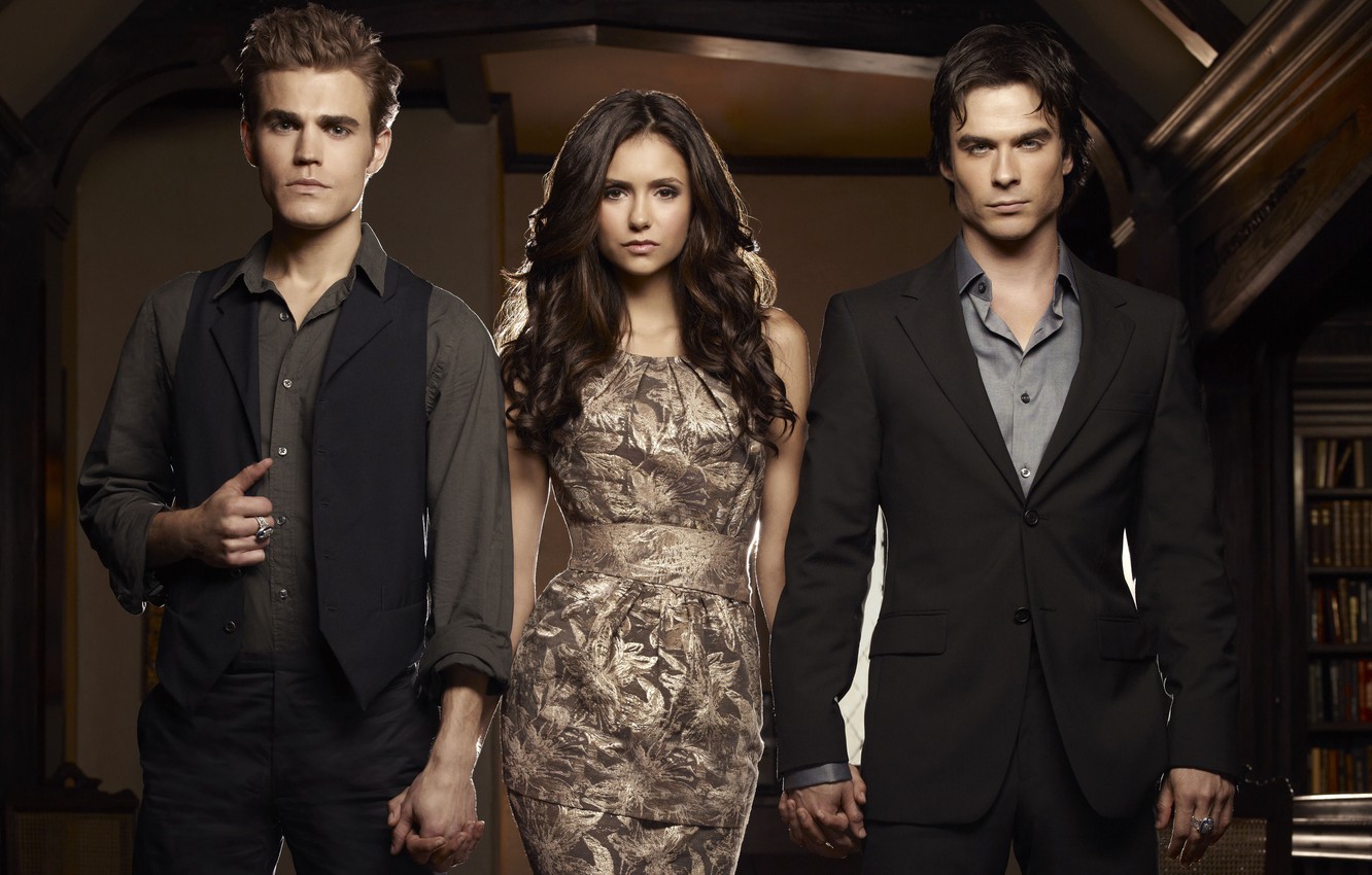 Photo Wallpaper The Vampire Diaries, Nina Dobrev, Paul - Vampire Diaries Season 2 - HD Wallpaper 