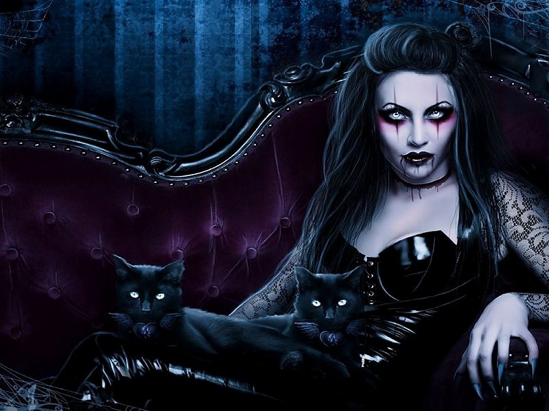 Vampire Girl Wallpaper Hd - Vampire Girl - HD Wallpaper 