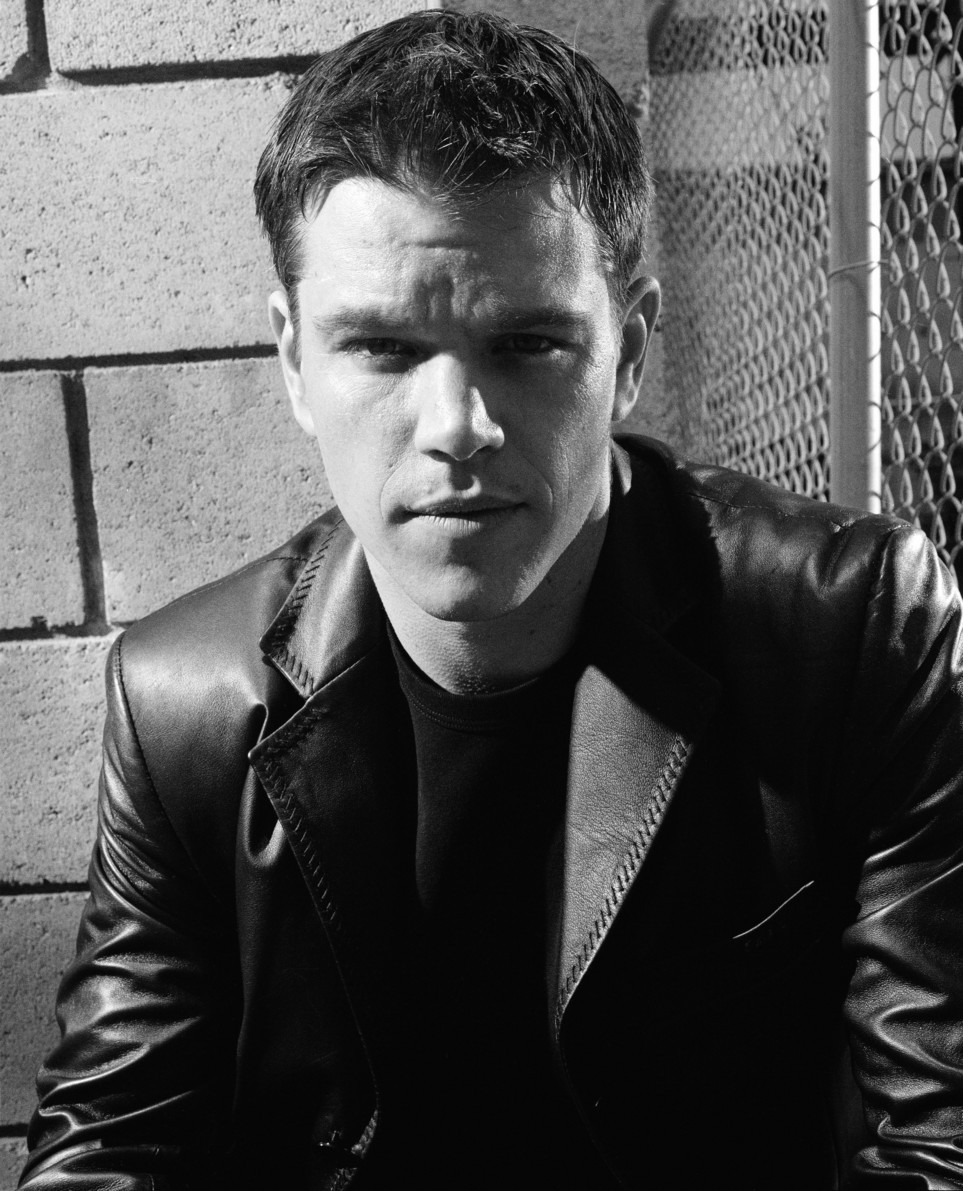 Мэтт Дэймон Черно Белые - HD Wallpaper 