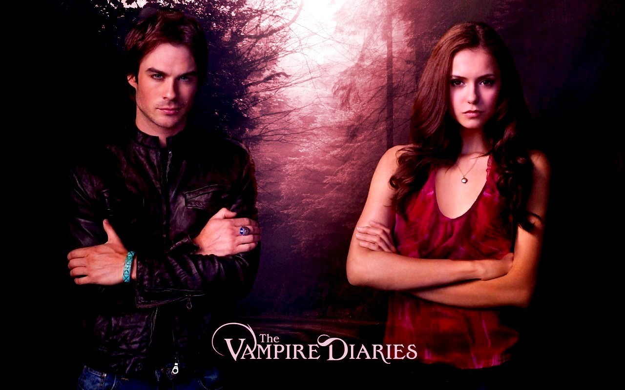 ♥ Delena ♥ - Elena E Damon Vampiro - HD Wallpaper 