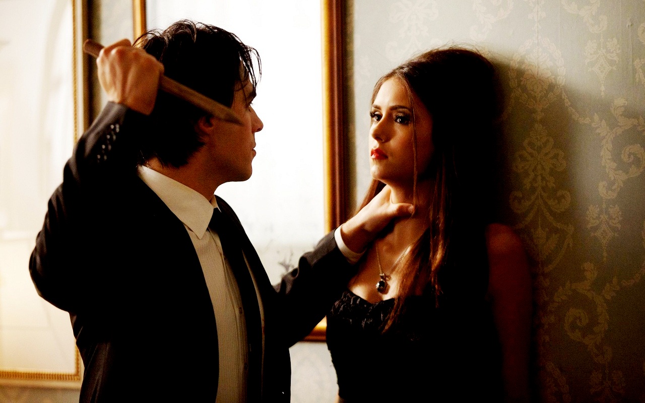 The Vampire Diaries, Damon Salvatore, And Katherine - Does Damon See Katherine - HD Wallpaper 