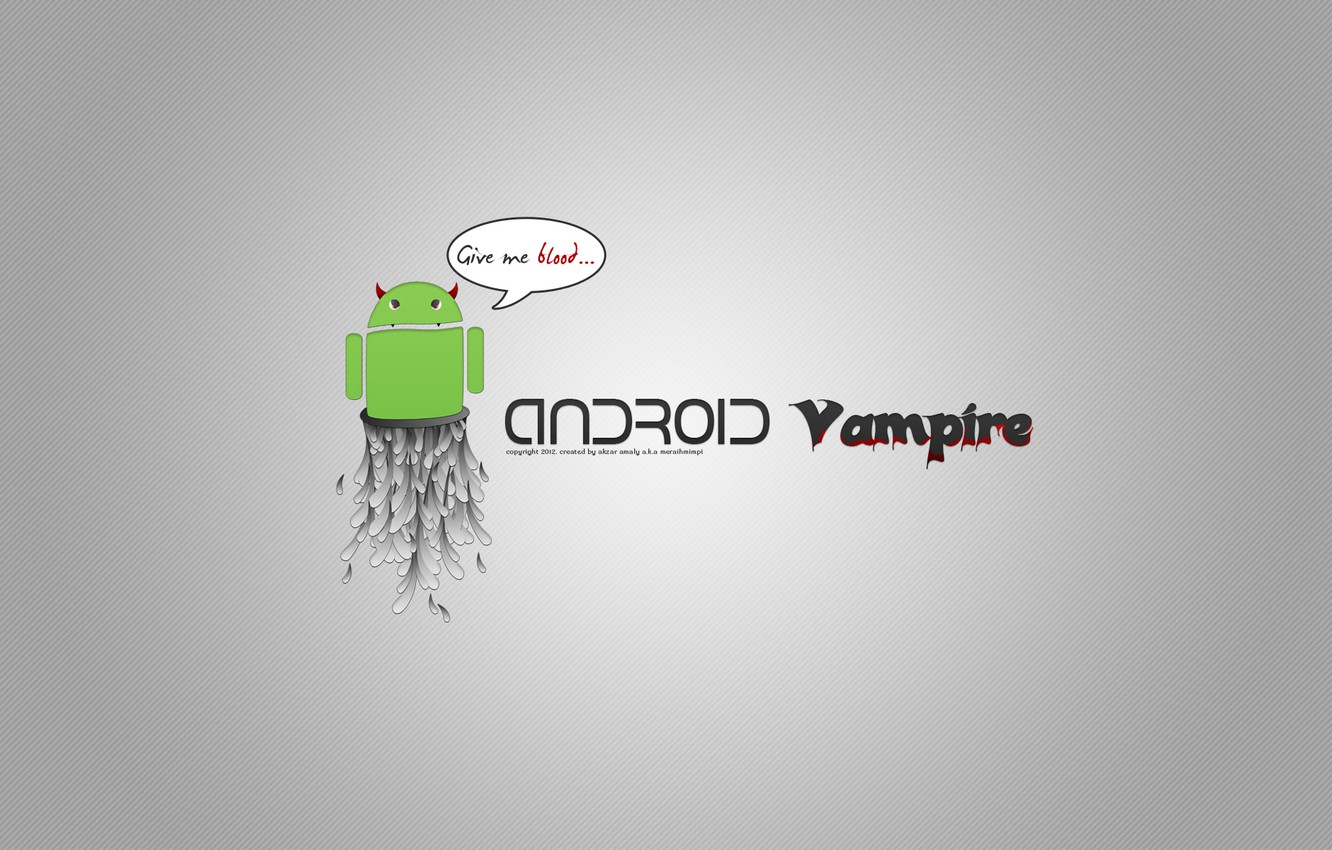 Photo Wallpaper Android, Devil, Vampire, Minimalism - Graphic Design - HD Wallpaper 