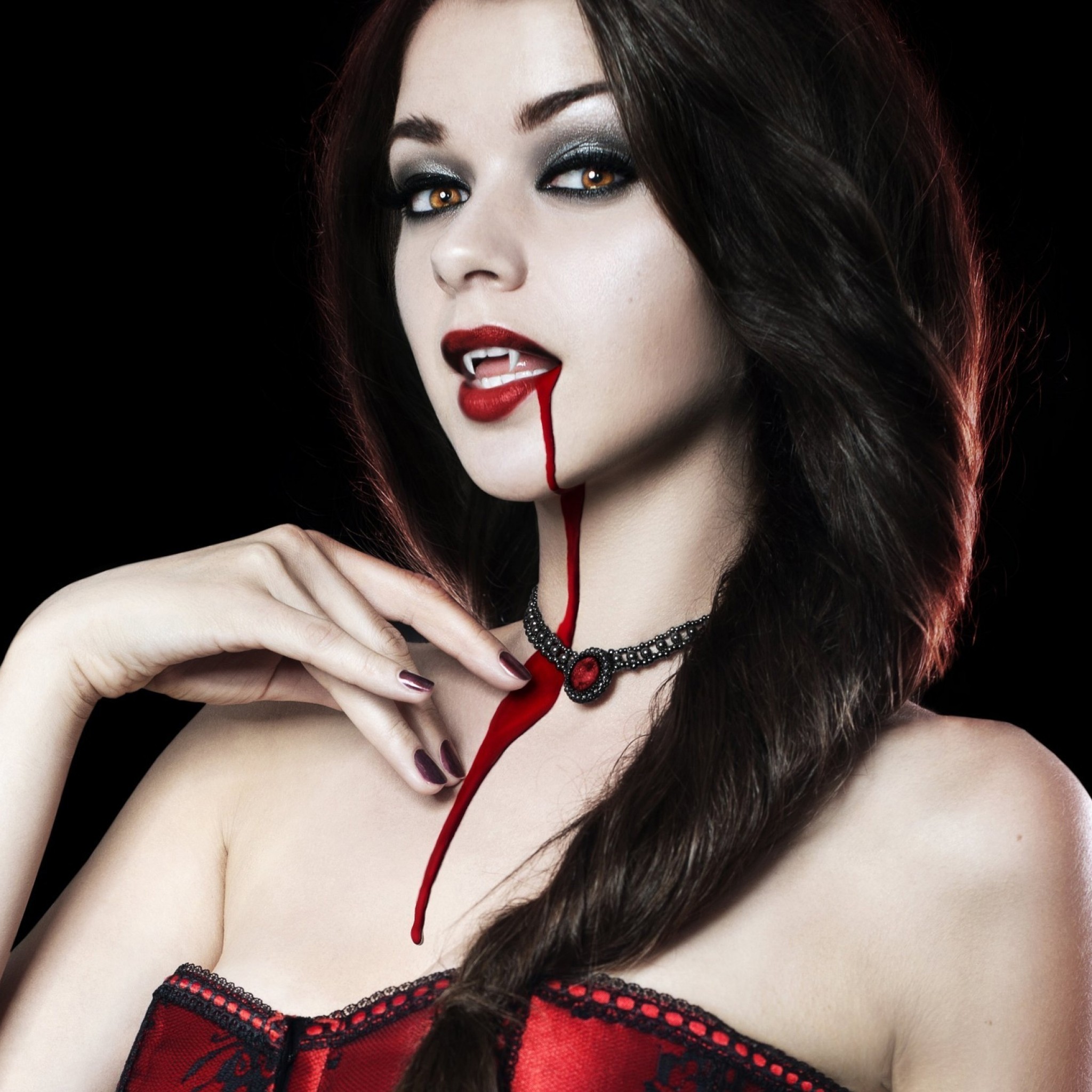 Best Vampire Makeup For Halloween - HD Wallpaper 