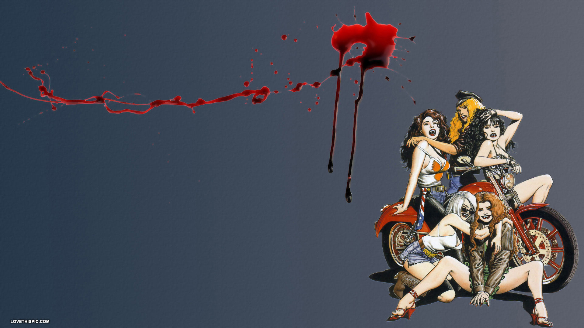 Vampire Girls - Illustration - HD Wallpaper 