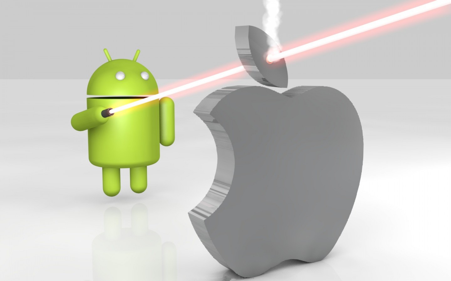 Android Vs Apple - HD Wallpaper 