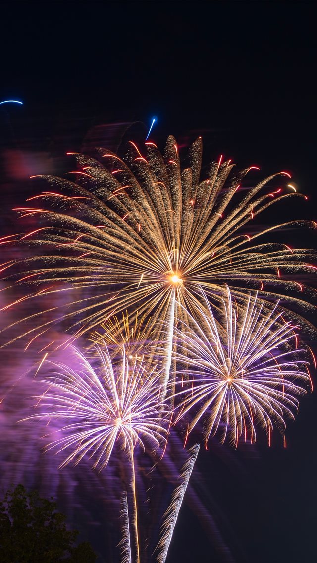 2019 Fireworks Over Jack Trice Stadium In Ames Iow - Fireworks Iphone 11 Pro Max - HD Wallpaper 