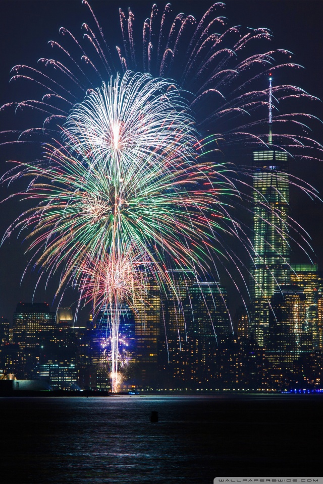 New Year Eve Fireworks New York City - HD Wallpaper 