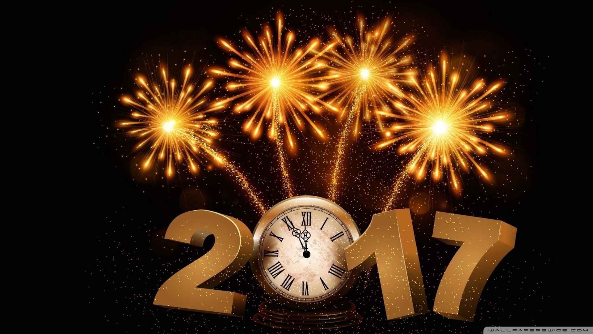 Happy 
 Data Src Free Download Wallpaper New Year 2018 - Happy New Year 2017 Uhr - HD Wallpaper 