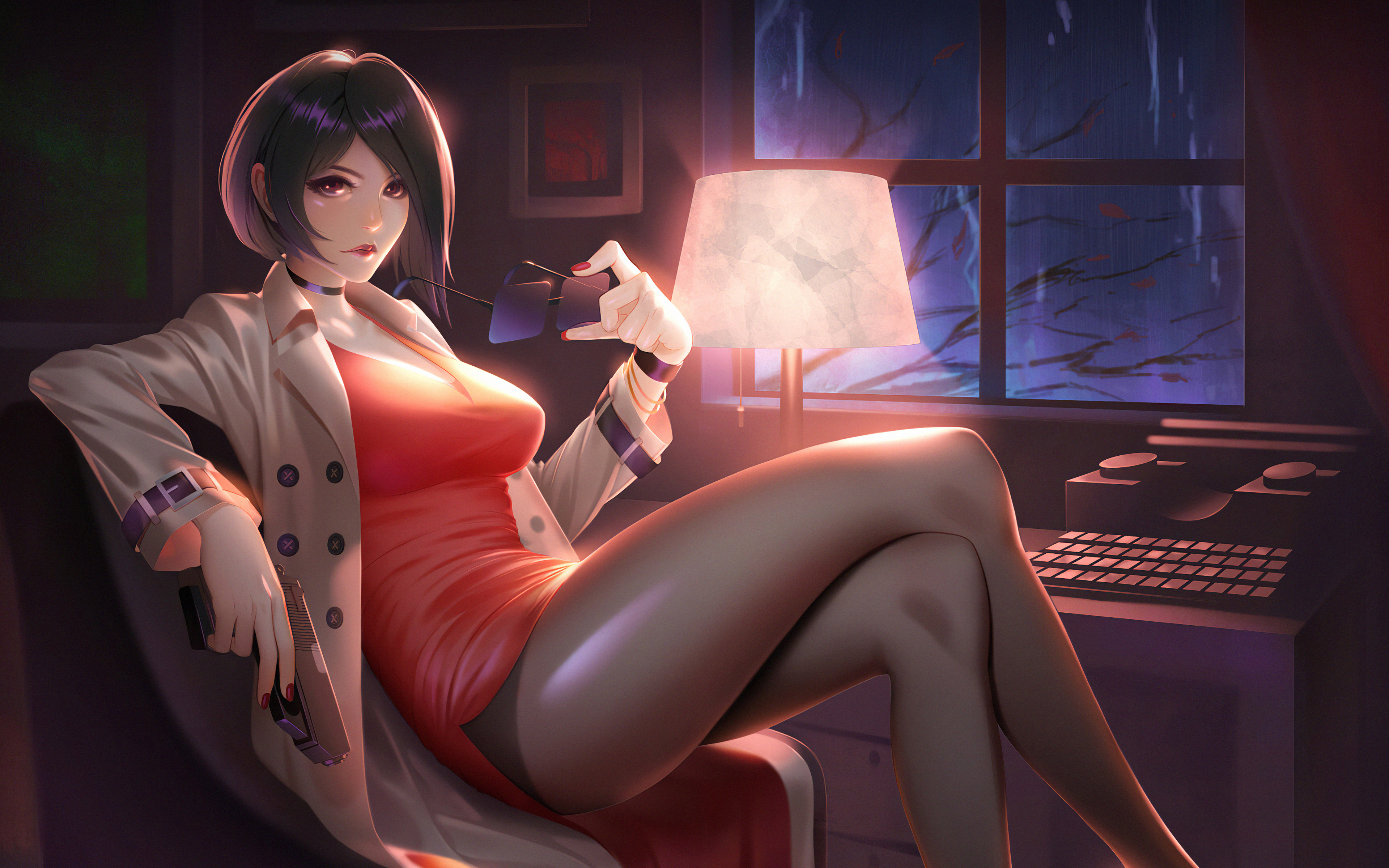 Re 2 Remake Ada Wong Art - HD Wallpaper 
