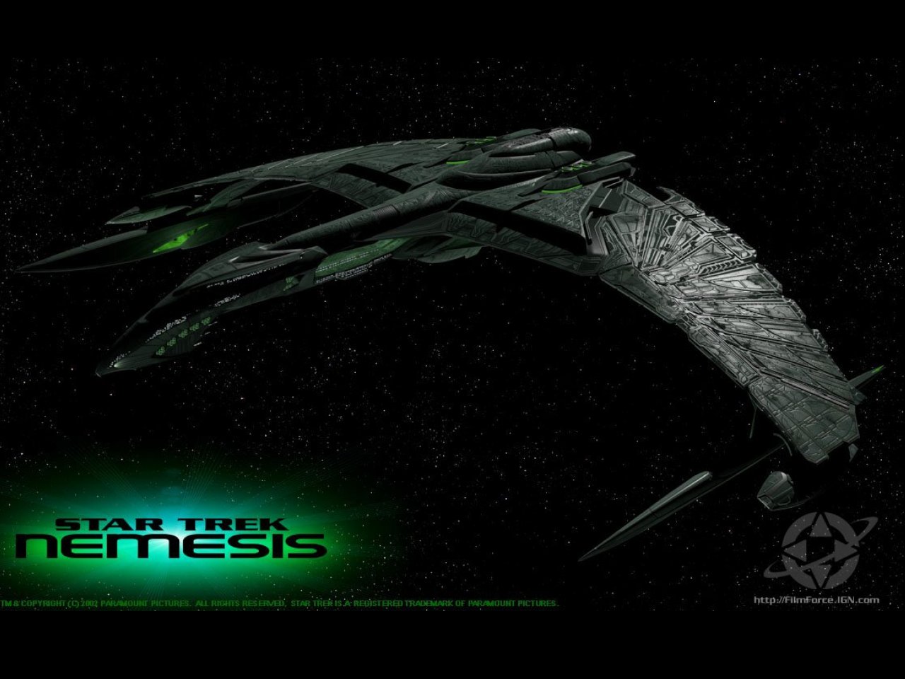 Star Trek Wallpaper - Nemesis Romulan Warbird - HD Wallpaper 