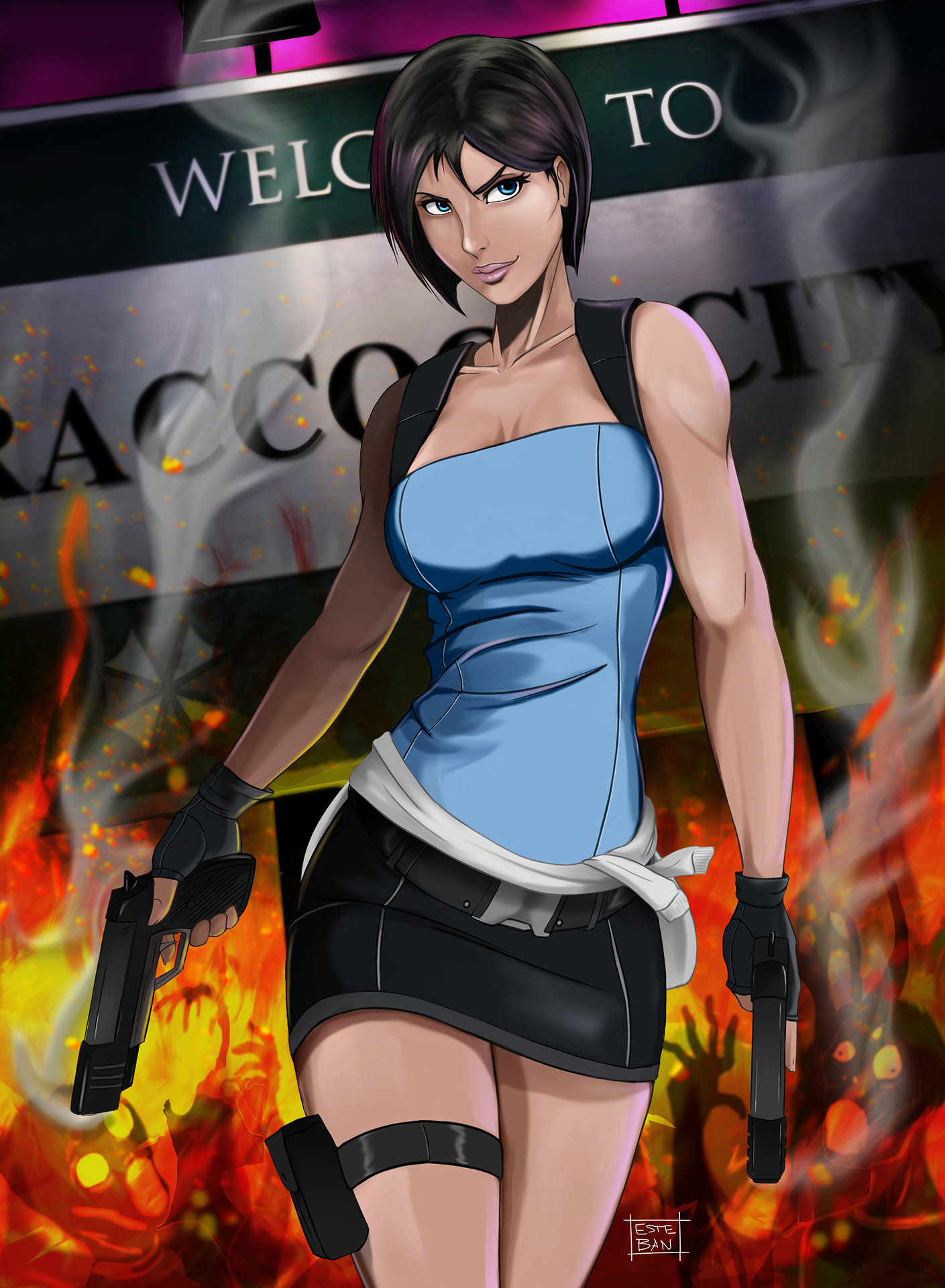 Jill Valentine Fan Art - HD Wallpaper 