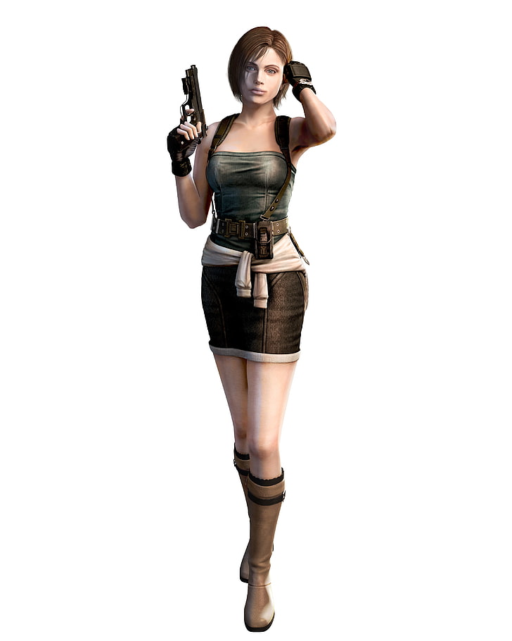 Resident Evil Jill Valentine 3d Girls Simple Background - Resident Evil 3 Jill Outfit - HD Wallpaper 