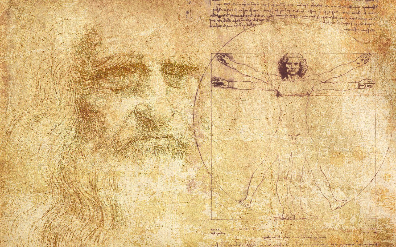 Vitruvian Man, Backgrounds Big - Da Vinci Man Background - HD Wallpaper 