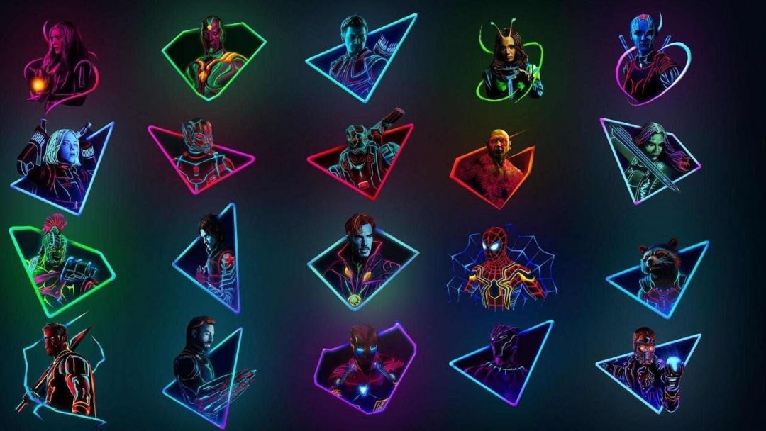 Iron Man Aesthetic - Avengers Neon Wallpaper Desktop - HD Wallpaper 