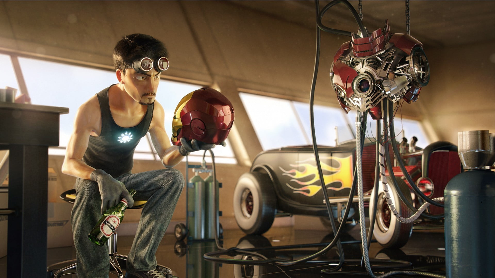 Iron Man Pixar - HD Wallpaper 