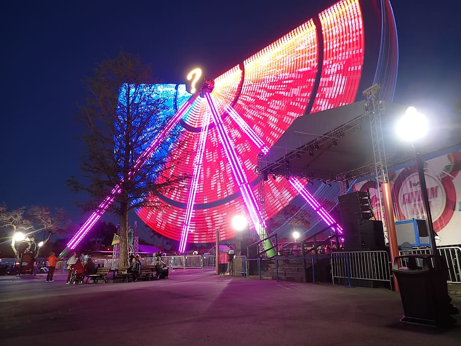 United States, Arlington, Six Flags Over Texas, Theme - Lighting - HD Wallpaper 